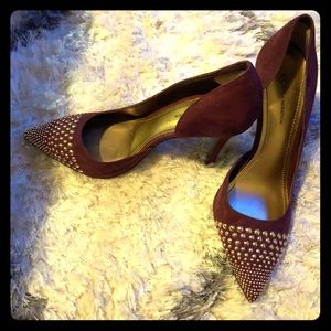 BCBGeneration gold studded pumps
